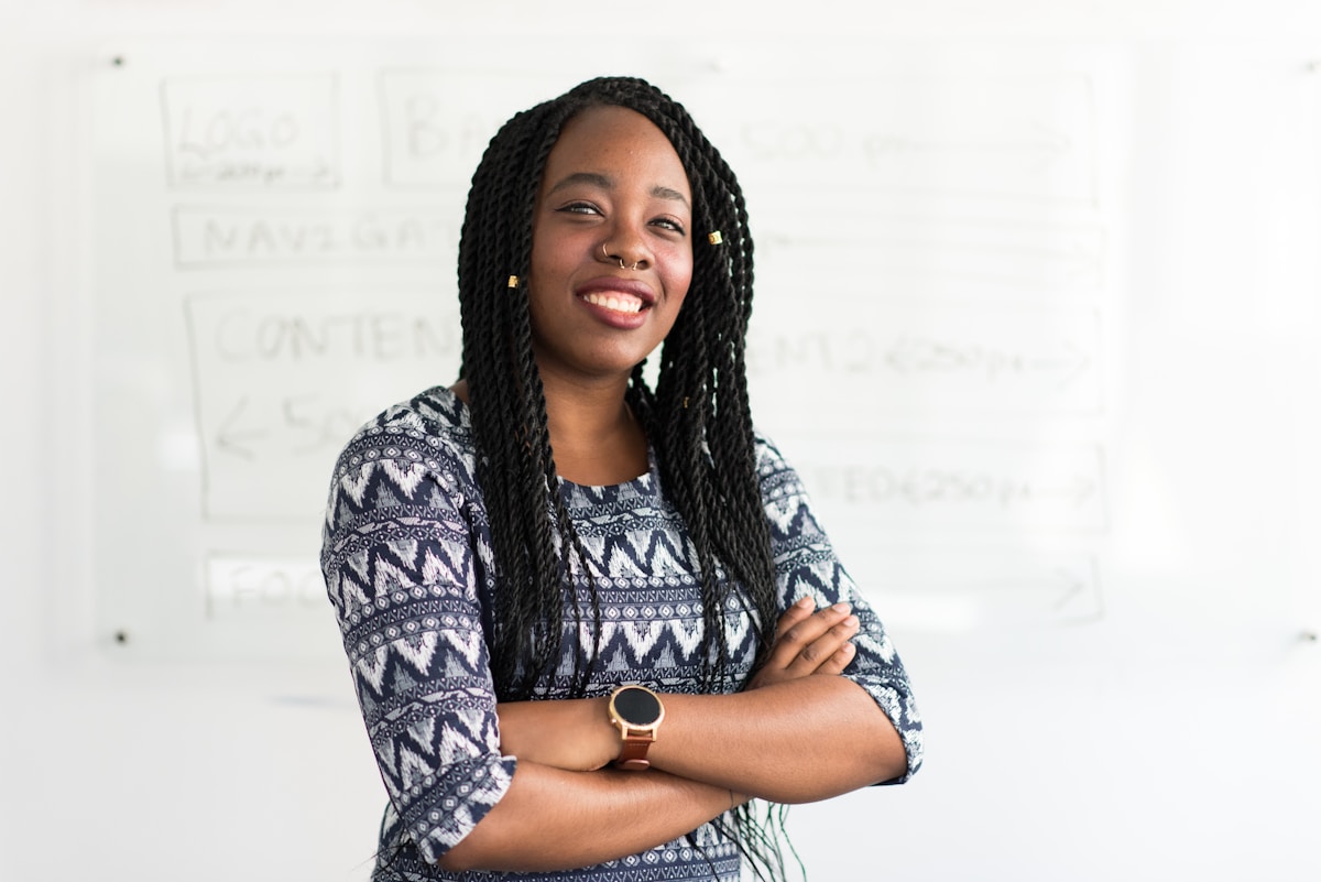 African professional working remotely for international client
